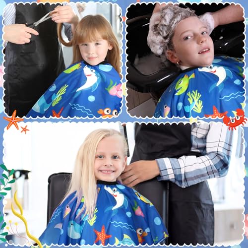 Kids Hair Cutting Cape 3-Pack | Cartoon Barber Apron for Children