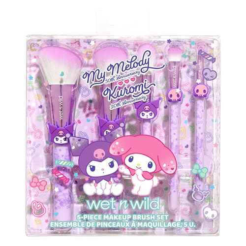 wet n wild My Melody and Kuromi 5-Piece Makeup Brush Set