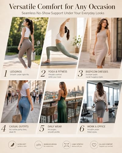Seamless Camel Toe Thong Underwear for Women - Breathable G String