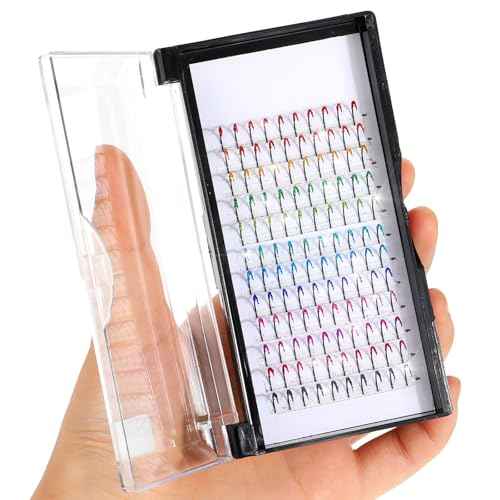 Glitter Lash Extensions, 120 Pcs 12 Colored Wide Individual Lashes Cluster DIY Eyelash Extensions Single Eye Lash Professional Supplies for Personal Makeup