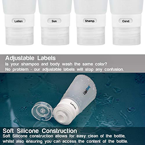 Leak Proof Travel Bottles | TSA Approved Silicone Toiletry Set