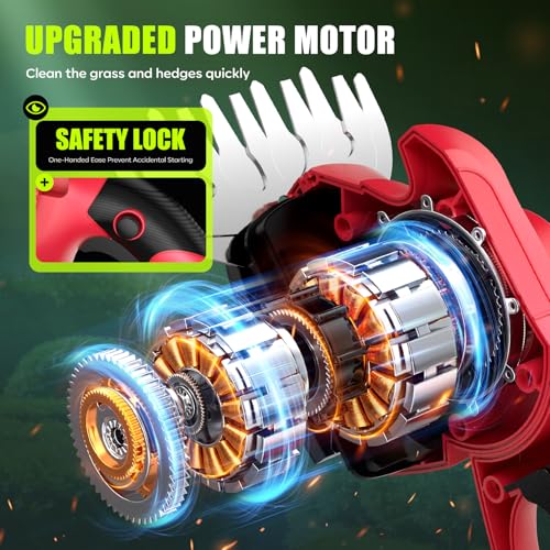 21V Cordless Hedge Trimmer & Grass Trimmer 2-in-1