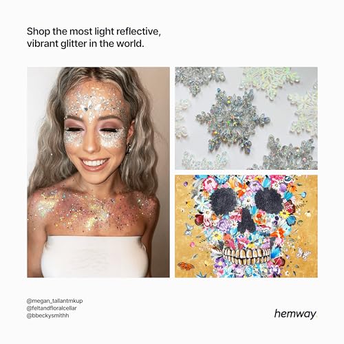 Hemway Eco Biodegradable Glitter Silver 100g Cosmetic Safe