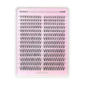 Heartbeat Wispy Lash Clusters with Spikes Thin Invisible Band Eyelash Extension Natural Clear Band Individual Lashes Soft Wispy 9mm-16mm Mixed Length Reusable DIY False Eyelashes (U5)