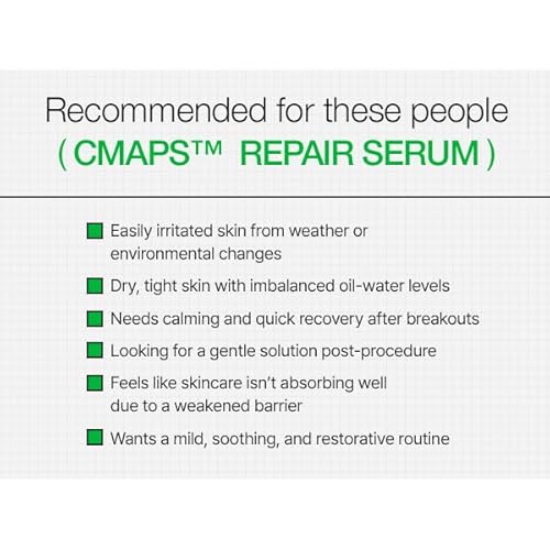 INFODPLUS CMAPS 62 Repair Serum ? Aloe Vera & Adenosine | Soothing, Redness Relief, Anti-Wrinkle Repair Serum for Sensitive Skin
