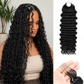 Lysilf 16 Inch Human Crochet Hair for Black Women - Deep Wave