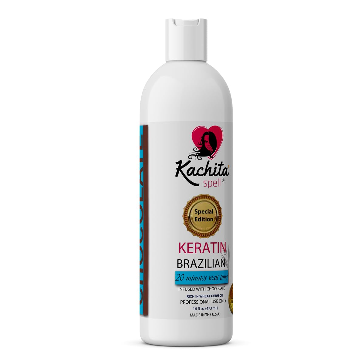 New Brazilian Keratin Chocolate Treatment Kachita Spell - Hair Straightening Made in USA (16 floz)