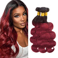 Ombre Human Hair Bundles 1B99J 26 28 30 Inch Body Wave