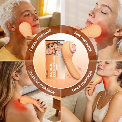 TMJ Jaw Massager with Heat, Vibration & Rolling Balls