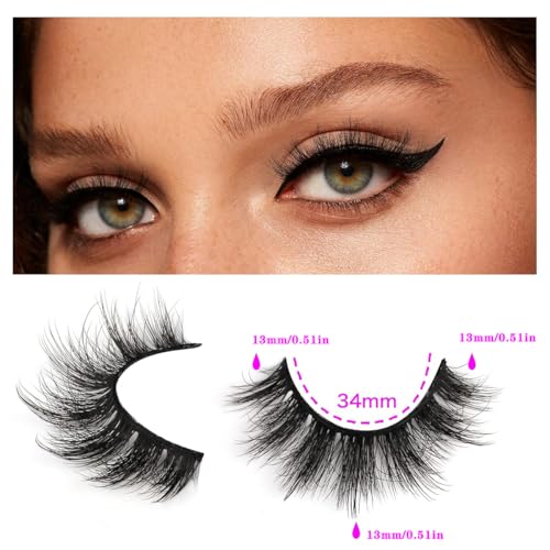 5D Faux Mink False Eyelashes 10 Pairs Fluffy Reusable