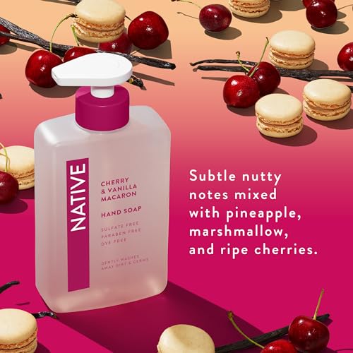 Native Liquid Hand Soap - Cherry & Vanilla Macaron Scent, 13 oz