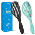 Elfirly Curved Vented Detangler Brush 2-Pack for Fine Hair