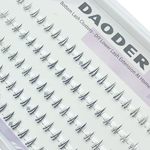 DAODER Bottom Lash Clusters - 90pc DIY Wispy Clear Band Extensions 6mm