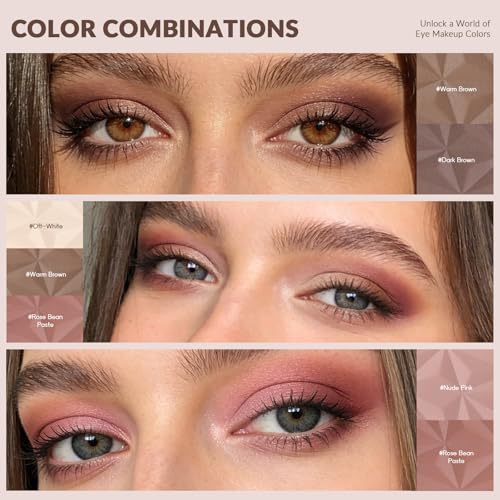 Noerrors Rose Matte Eyeshadow Palette - Neutral Nude Pastel Colors for All Ages