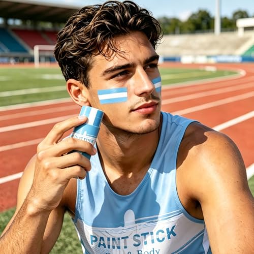 Rosawee Blue & White Face Paint Stick for Sports Fans