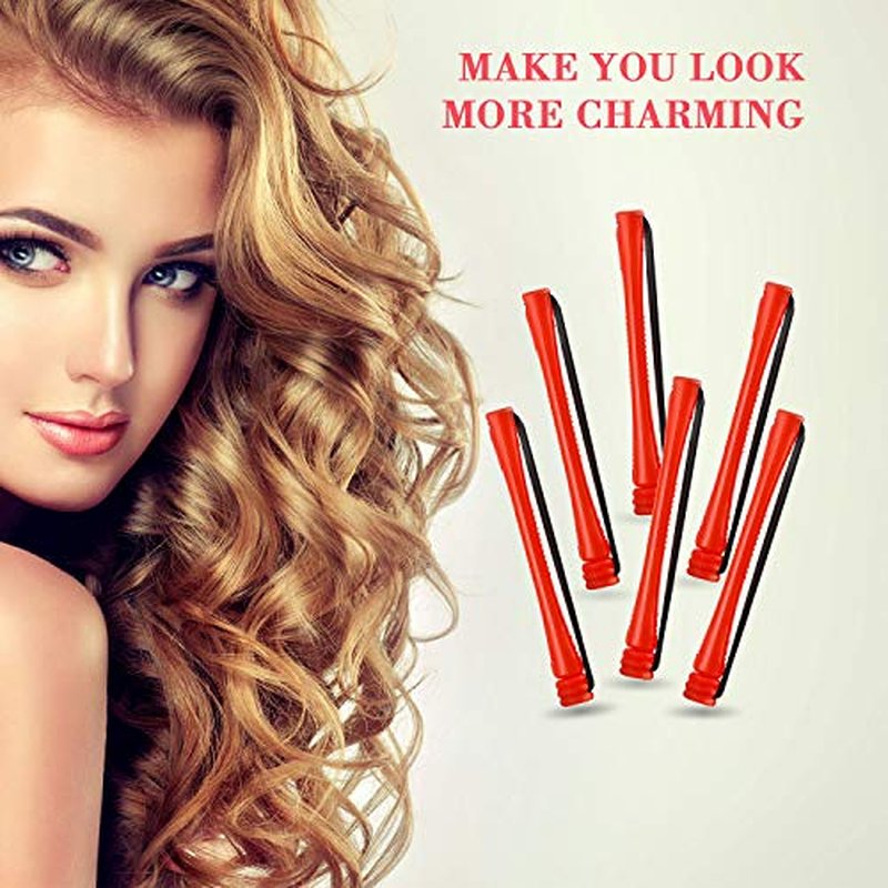 48 Pieces Hair Perm Rods Cold Wave Rollers with Rat Tail Comb
