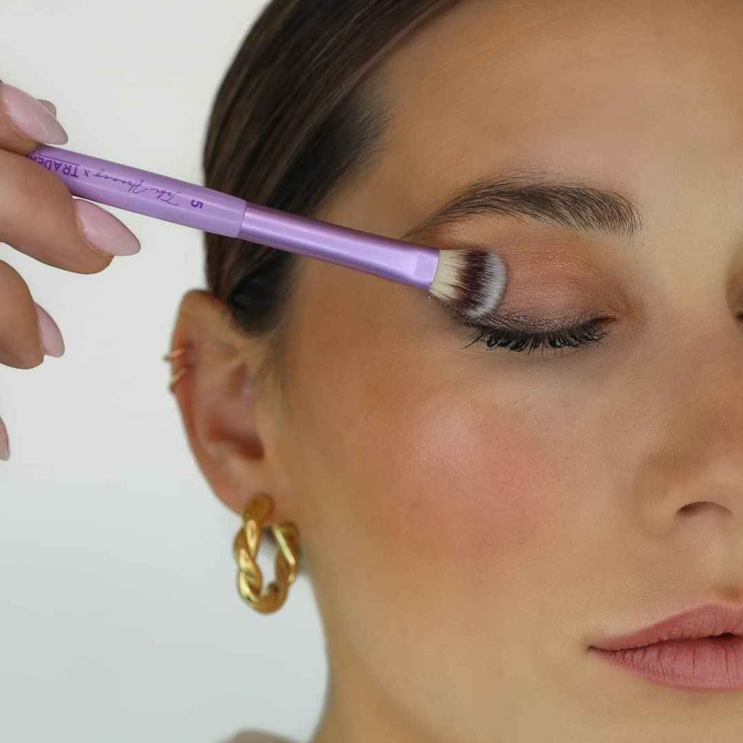 Trademark Beauty The Essentials Makeup Brush Collection - Makeup Brushes, Synthetic Bristles, Blending, Shading, Contour - Lavender, 12-Piece Set