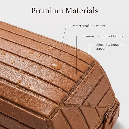 Large Foldable Makeup Bag with Compartments - Waterproof Travel Cosmetic Organizer
