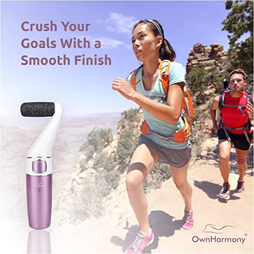 Own Harmony Electric Callus Remover for Feet and 6 Rollers Bundle: Rechargeable Pedicure Tools & Professional Foot Care for Women - Electronic Foot File Sander - Best for Hard Dry, Dead, Cracked Skin