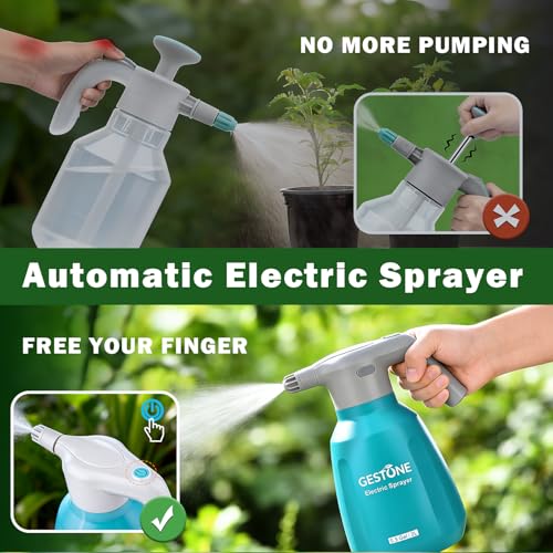 Blue Electric Spray Bottle 1/2 Gallon Plant Mister with Adjustable Nozzle