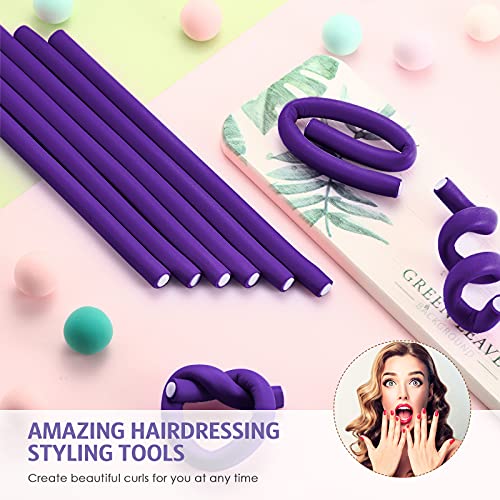 30pc 7" Flexible Foam Hair Rollers No Heat Curling Rods