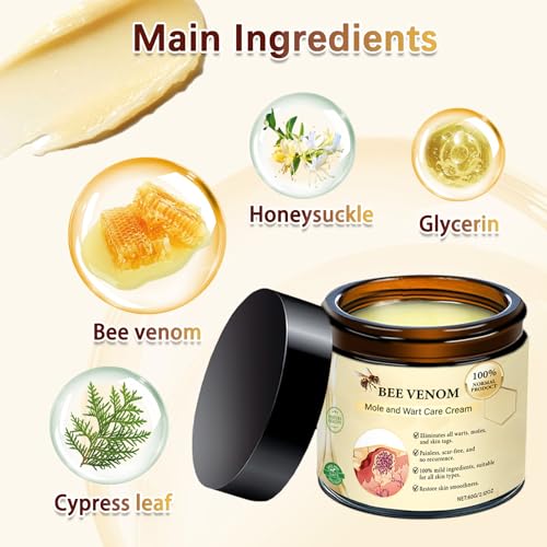 2Pcs Bee Venom Skin Treatment Cream, Bee Venom Comprehensive skincare Cream, 2025 New Professional Bee Venom Gel, Bee Venom Moisturizing Gel for All Body Parts, 2.12OZ / 60g