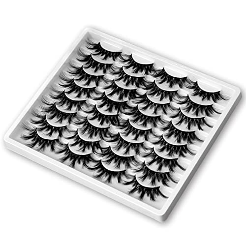 25MM Faux Mink False Eyelashes - 16 Pairs Dramatic Fluffy Lashes