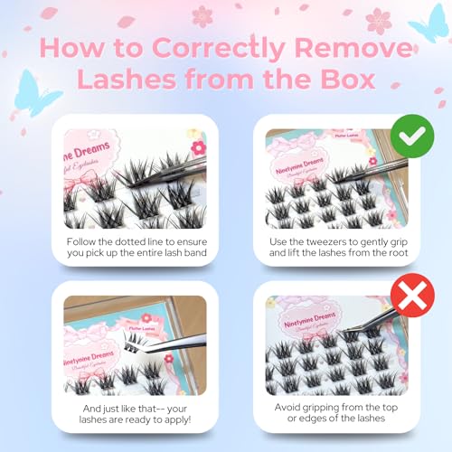 Flutter Lashes Clusters 60Pcs – Wispy Spiky False Eyelash Extensions