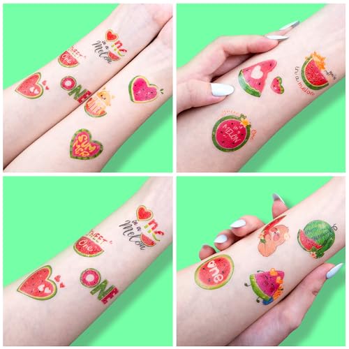 96PCS Watermelon Temporary Tattoos for Kids - Fruit Party Favors