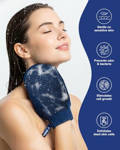 Yiclick Heavy Exfoliating Gloves Mitts for Dead Skin Removal