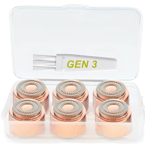 6 Pcs Replacement Heads for Flawless Gen 3 Facial Hair Remover - Hypoallergenic & Precise