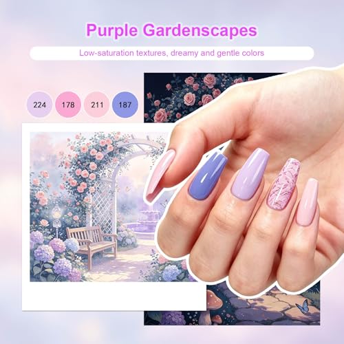 Phoenixy 27-Piece Gel Nail Polish Set with Base & Top Coats for Manicure