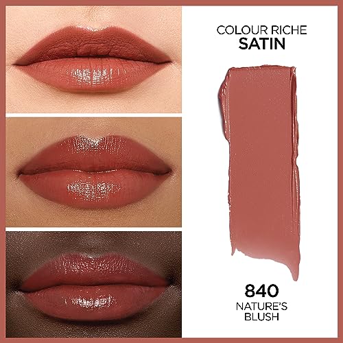 L'Oreal Paris Colour Riche Lipstick Bundle with Shades 840 Nature's Blush and Fairest Nude, 2 Count