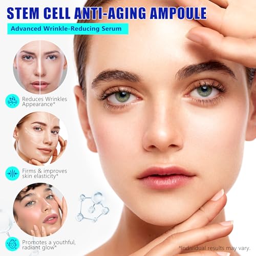 Stem Cell Serum for Face, Stem Cell Anti-Aging Serum for Women, Supports Anti-Wrinkle, Hydrate, Firm & Improve Skin Elasticity, and Renew Your Skin for a Youthful Glow (1.2 Fl Oz)