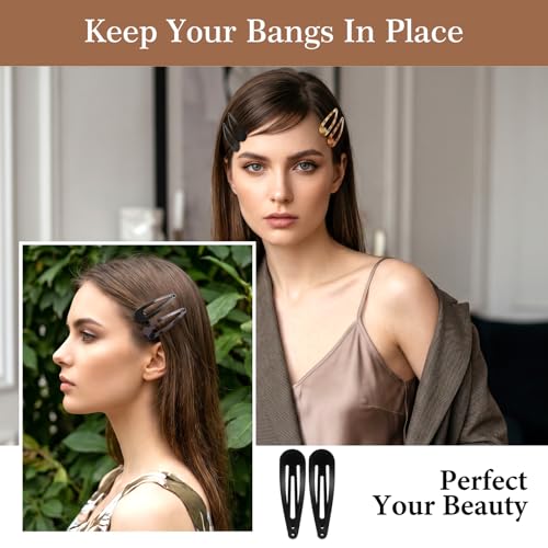 20-Pack Metal No-Slip Mini Hair Clips for Women & Girls - Matte Finish, 1.89 Inch