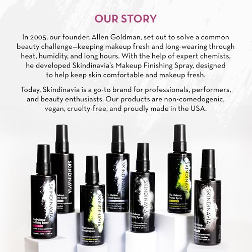 Skindinavia The Makeup Finishing Spray, Bridal Makeup Setting Spray, All-Day Wear, Long-Lasting Up to 16+ Hours, Heat-Resistant & Waterproof, Wedding Day, Bridal Shower Gift, 2.0 Oz