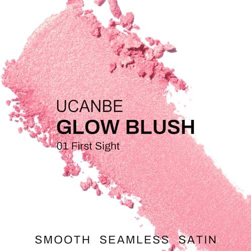 UCANBE Baked Blush Palette - Peach Glow, Long-Lasting Silky Powder