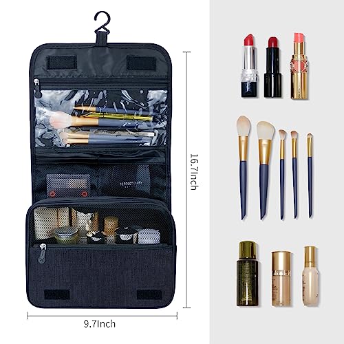Large Capacity Toiletry Bag with Hanging Hook - Waterproof Travel Organizer