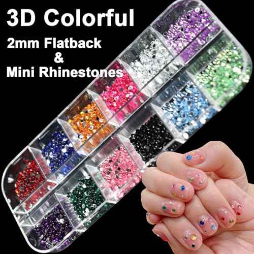 Nail Art Charms and Gems, 8 Boxes of 3D Nail Rhinestones Kit, Multi-Size of Nail Jewels Accessories Flatback Nail Pearls Multi Shape Nails Crystals Resin Nails Decor Supplies with Tools