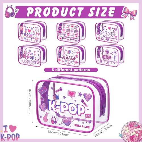 12 Kpop Makeup Bags - Ideal Party Favors & Birthday Gifts