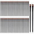 50Pcs Angled Eyebrow Brush Set - Professional Flat Brow & Makeup Applicator