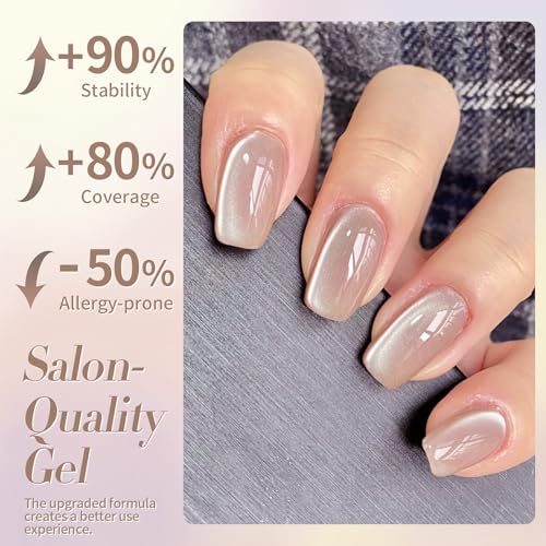 Born Pretty Moonlight Nude Cat Eye Magnetic Gel Nail Polish, 15ml