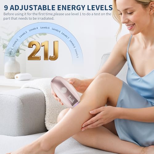 Pink Ice-Cooling IPL Hair Removal Device for Women - 5°C Painless Laser Hair Removal