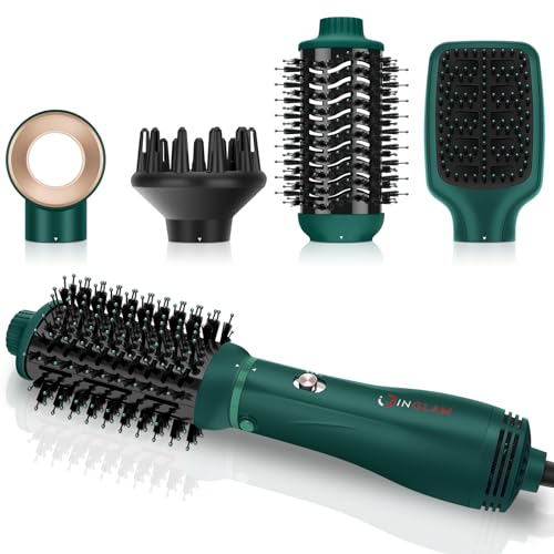 IG INGLAM 4-in-1 Hair Dryer Brush with Interchangeable Heads