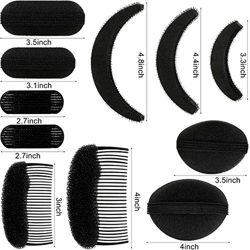 11-Piece Hair Volume Styling Set - Bump Sponge & Combs for Updos