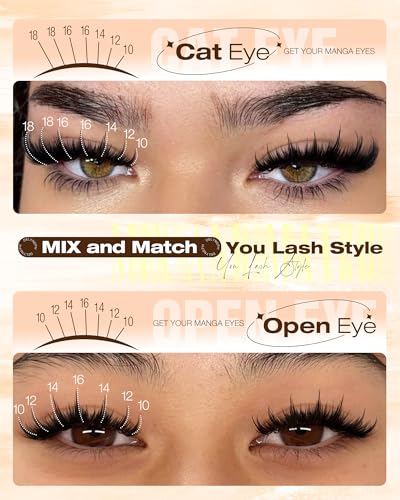 Manga Spike Lash Clusters | Wispy Anime Eyelash Extensions