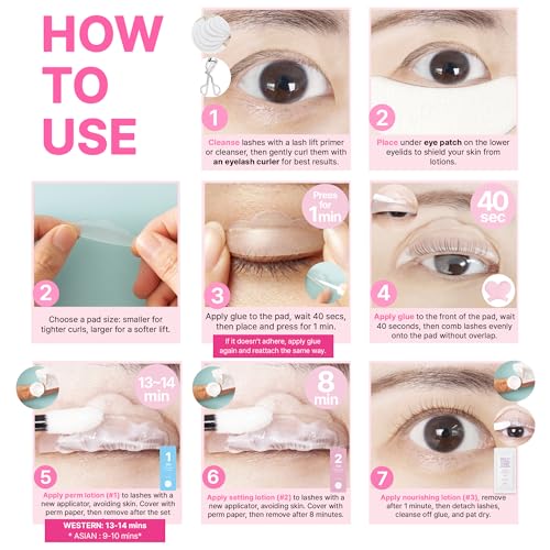 Korean Lash Lift Lotion Set for Eyelash & Brow Perm - Professional & Home Use