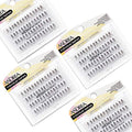 Andrea Knot-Free Naturals Individual Lashes - Long, Black, Lightweight DIY Lash Clusters, Comfortable Eyelash Extensions, 4 Pack