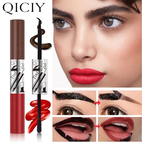 2-in-1 Peel-Off Brow Tint & Lip Stain - Water-Resistant