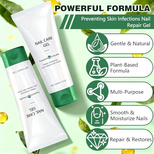 Natural Nail Repair Gel with Olive Oil & Tea Tree - 2pc Set